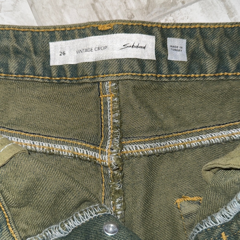 Distressed jean shorts